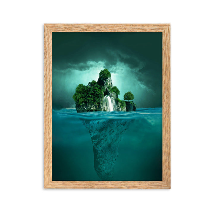 schwimmende Insel - Poster im Rahmen Kuratoren von artlia Oak / 30×40 cm artlia