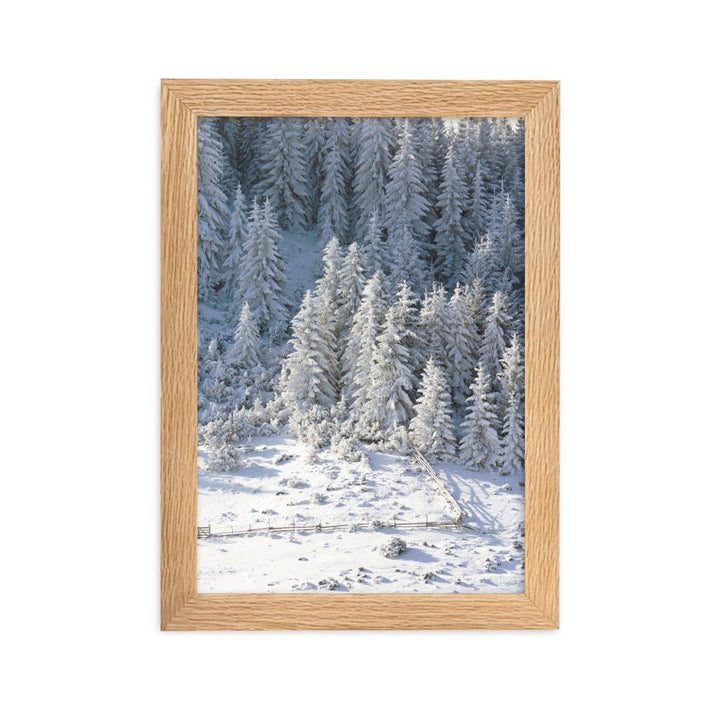 Snow Landscape 3 - Poster im Rahmen artlia Oak / 21×30 cm artlia