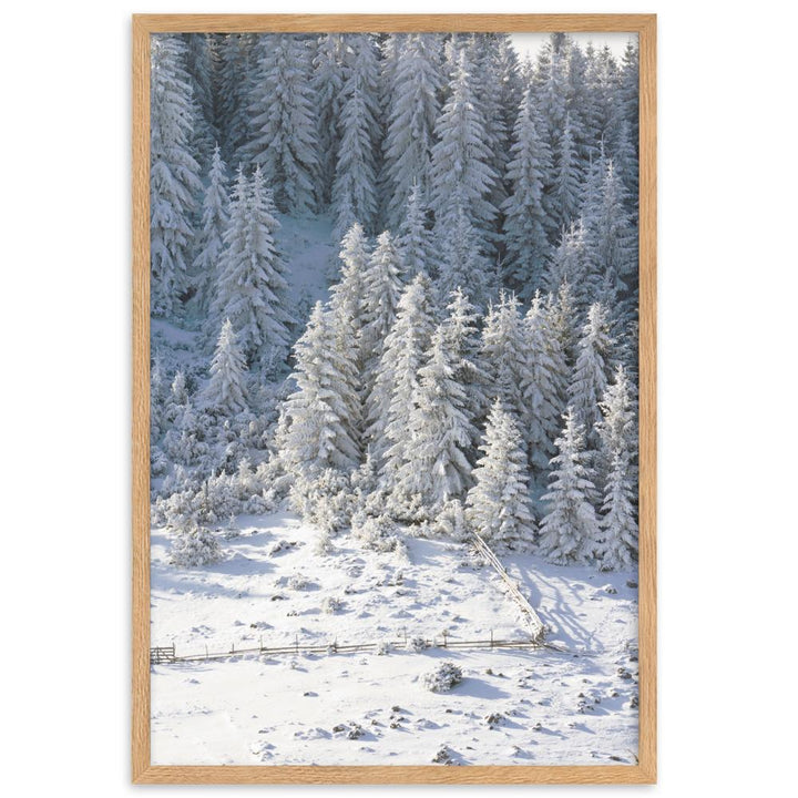 Snow Landscape 3 - Poster im Rahmen artlia Oak / 61×91 cm artlia