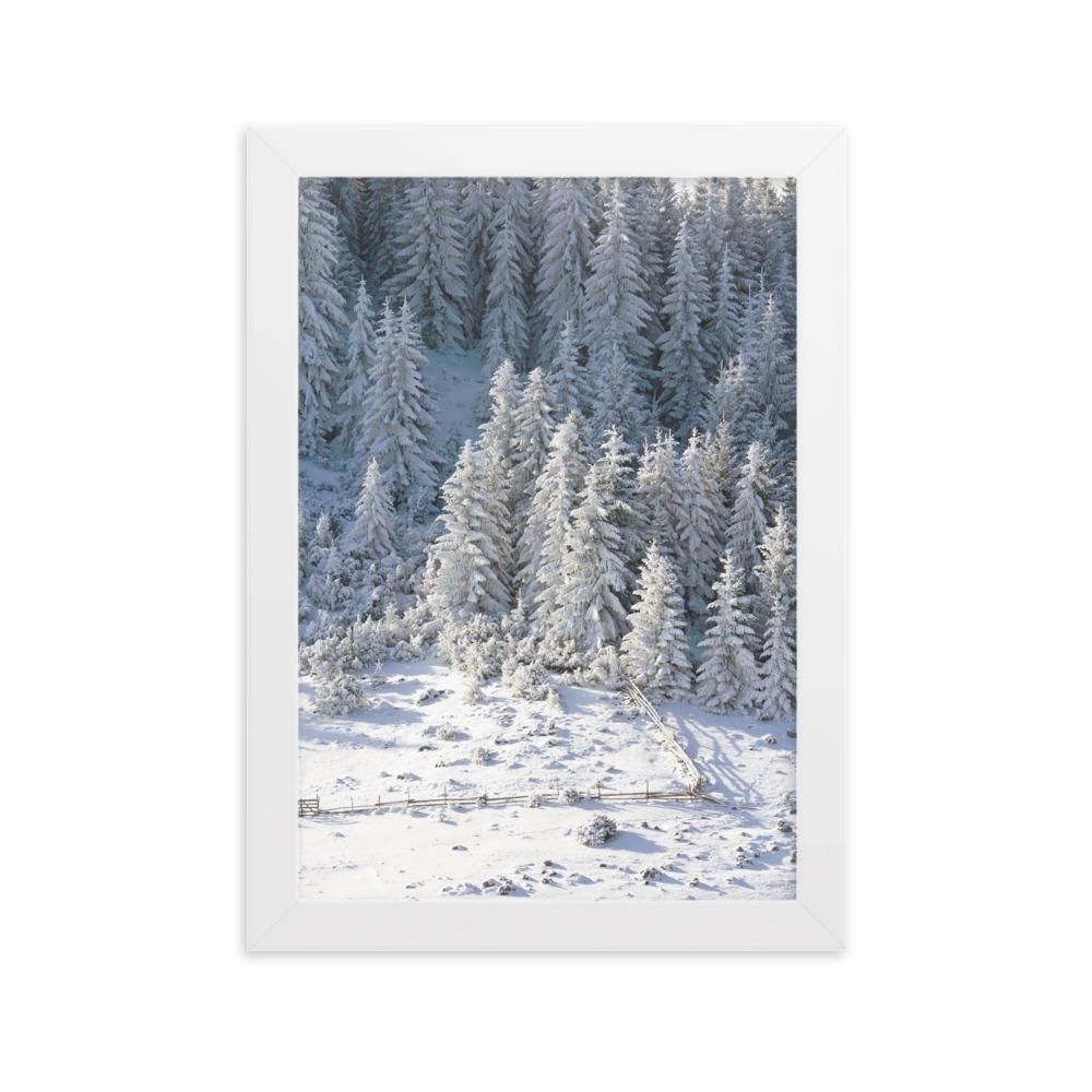 Snow Landscape 3 - Poster im Rahmen artlia Weiß / 21×30 cm artlia