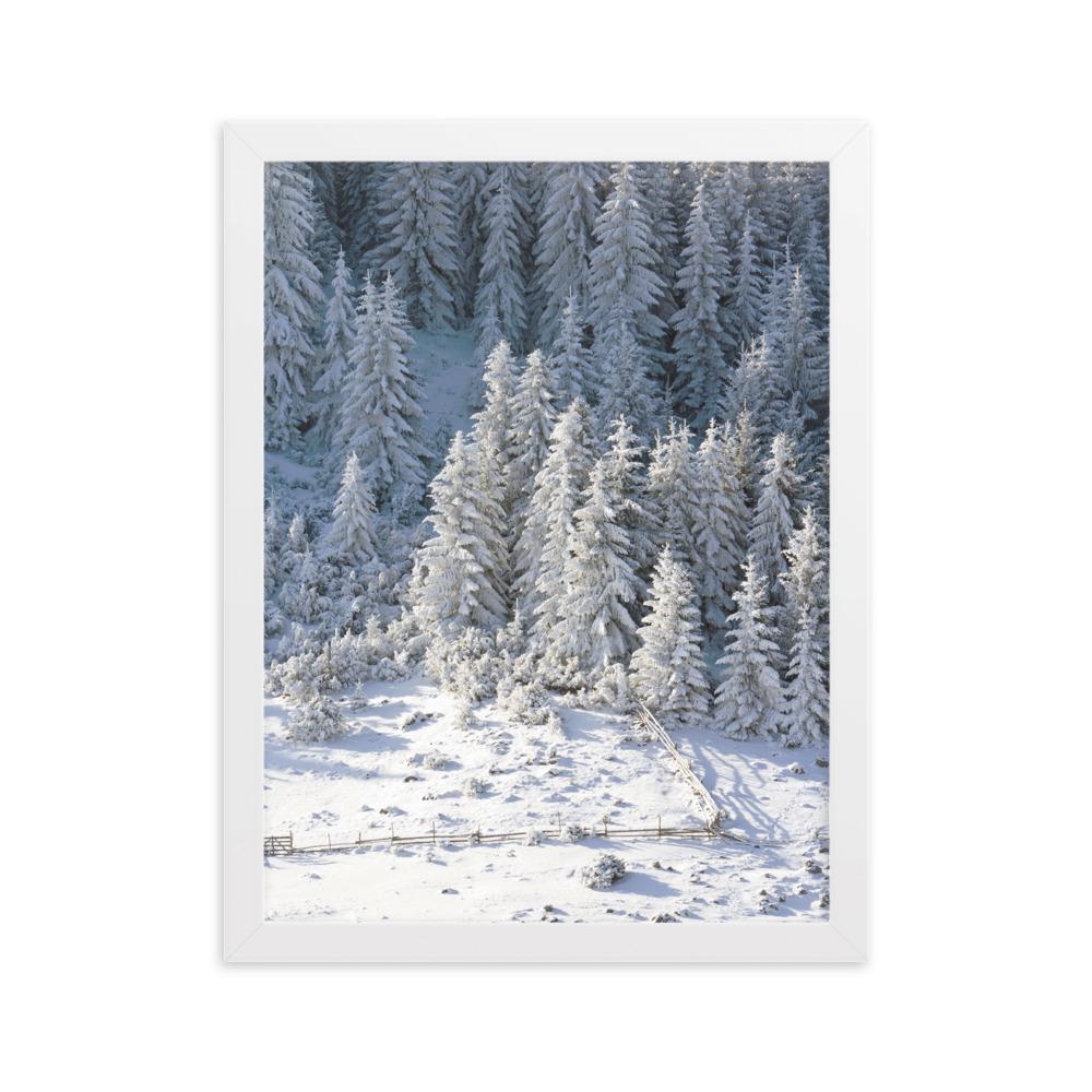 Snow Landscape 3 - Poster im Rahmen artlia Weiß / 30×40 cm artlia