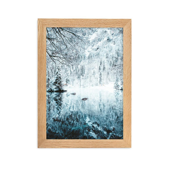 Snow Landscape 4 - Poster im Rahmen artlia Oak / 21×30 cm artlia