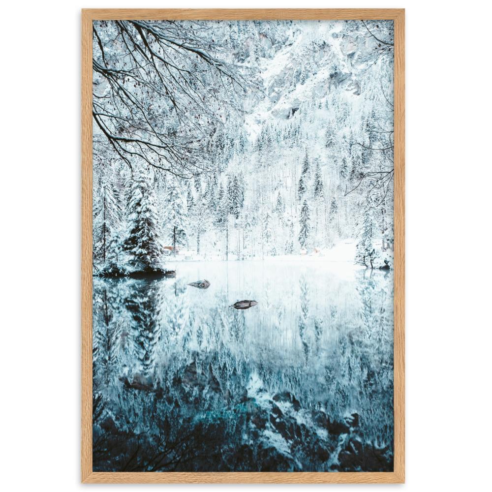 Snow Landscape 4 - Poster im Rahmen artlia Oak / 61×91 cm artlia