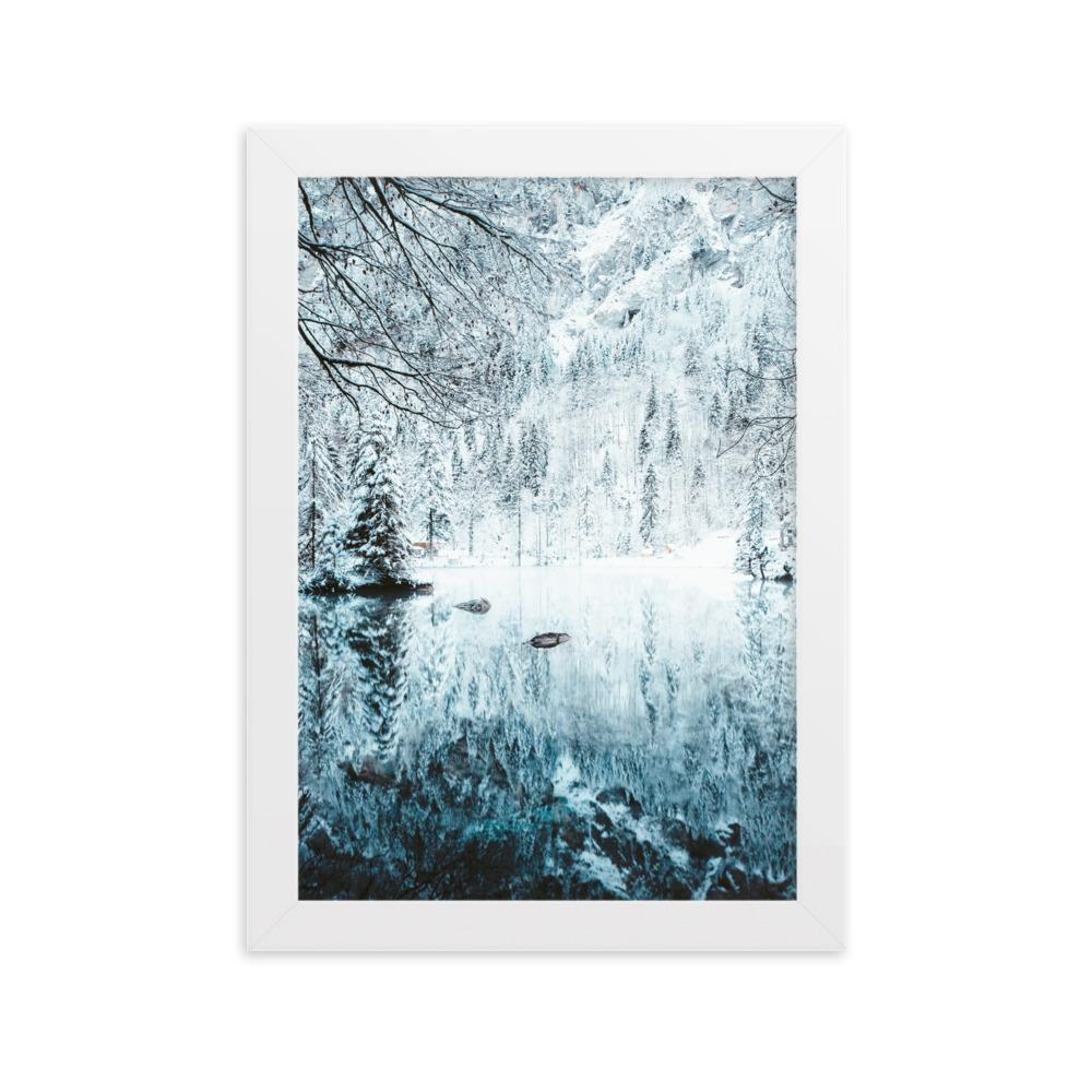 Snow Landscape 4 - Poster im Rahmen artlia Weiß / 21×30 cm artlia