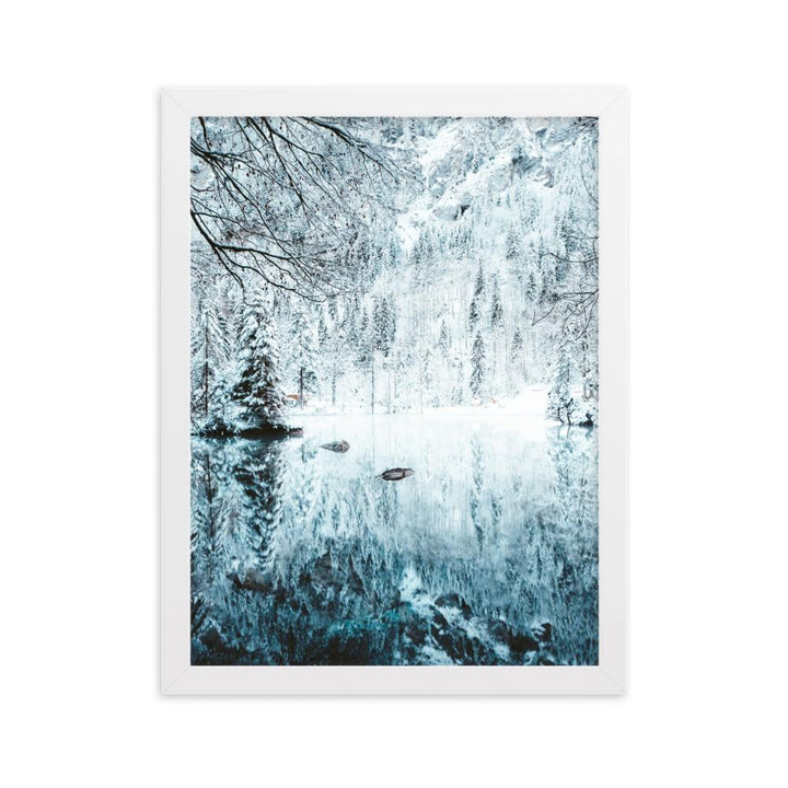 Snow Landscape 4 - Poster im Rahmen artlia Weiß / 30×40 cm artlia