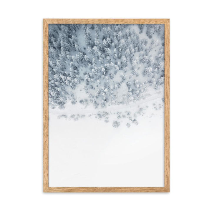 Snow Landscape 5 - Poster im Rahmen artlia Oak / 50×70 cm artlia