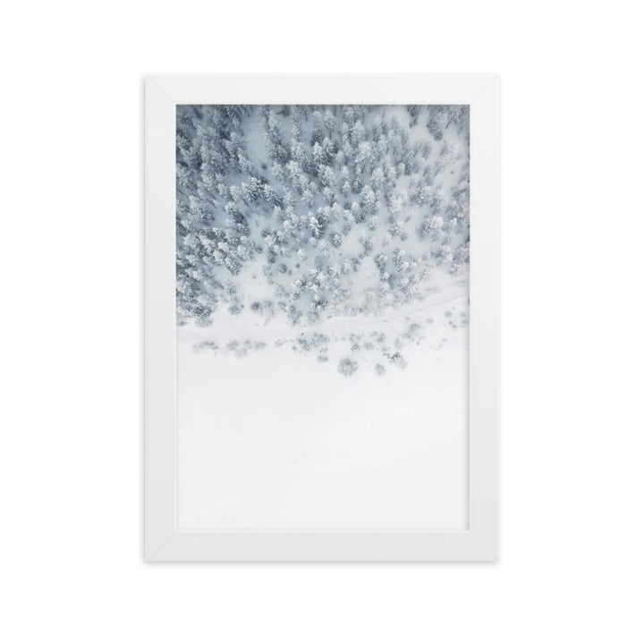 Snow Landscape 5 - Poster im Rahmen artlia Weiß / 21×30 cm artlia