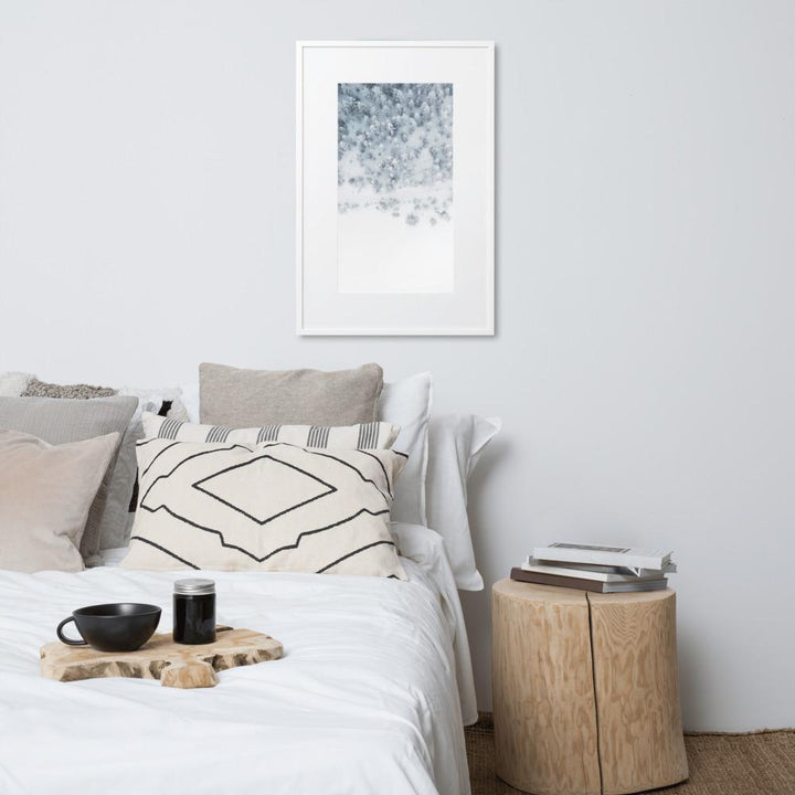 Snow Landscape 5 - Poster im Rahmen mit Passepartout Kuratoren von artlia artlia