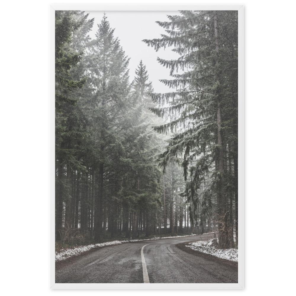 Snow Landscape 6 - Poster im Rahmen artlia Weiß / 61×91 cm artlia