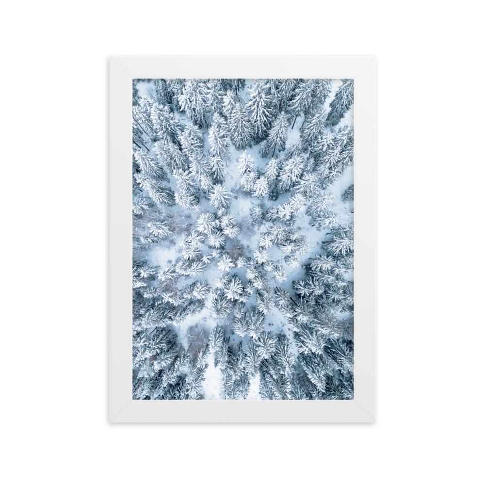Snow Landscape 7 - Poster im Rahmen artlia Weiß / 21×30 cm artlia