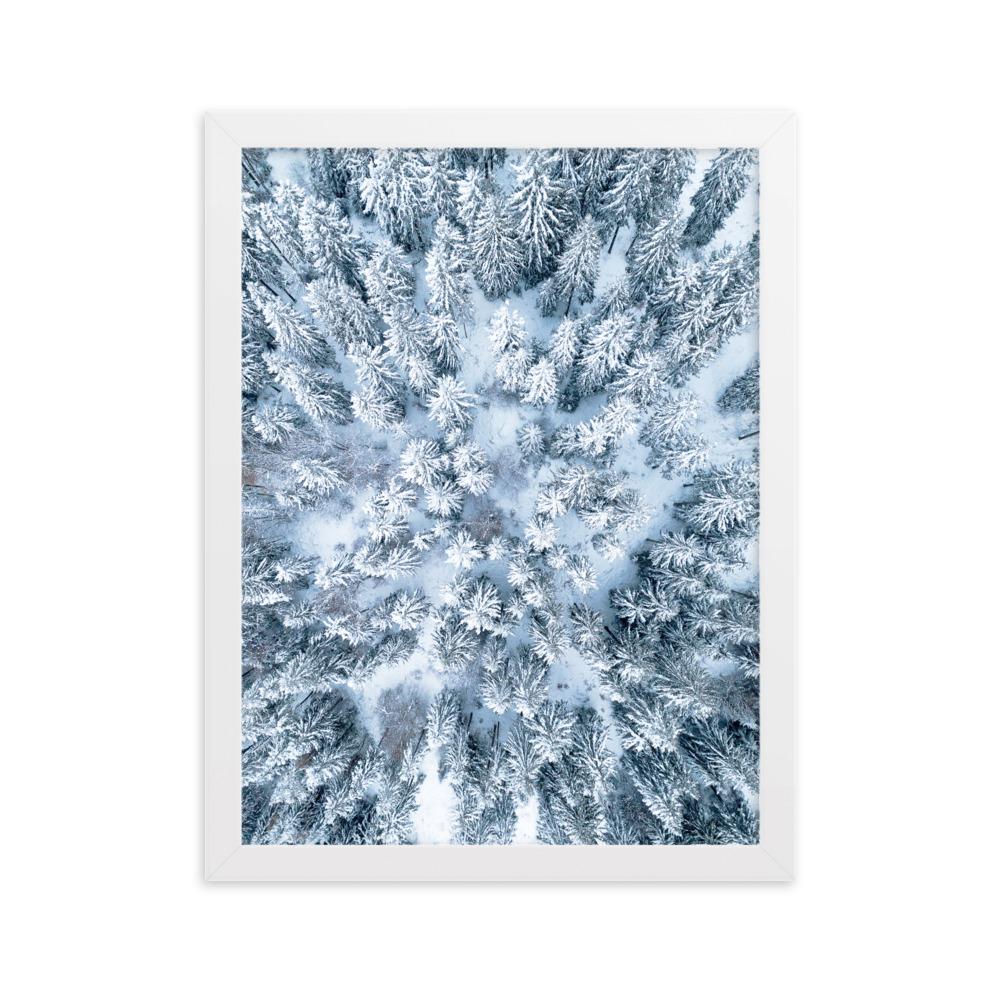 Snow Landscape 7 - Poster im Rahmen artlia Weiß / 30×40 cm artlia