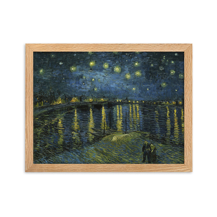Starry Night Over the Rhône - Poster im Rahmen Van Gogh Oak / 30×40 cm artlia