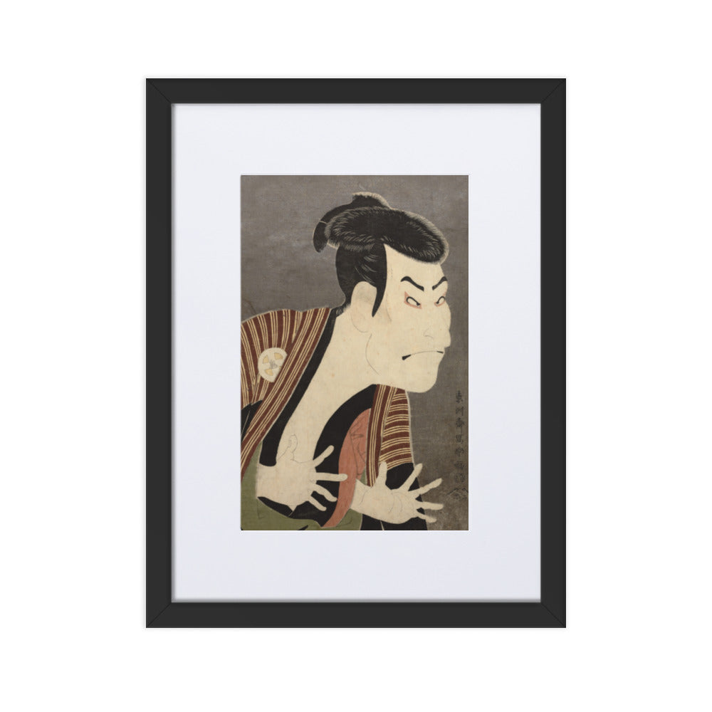 The Actor Otani Oniji, Sharaku - Poster im Rahmen mit Passepartout Sharaku Schwarz / 30×40 cm artlia