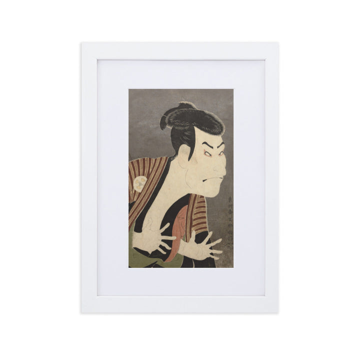 The Actor Otani Oniji, Sharaku - Poster im Rahmen mit Passepartout Sharaku Weiß / 21×30 cm artlia