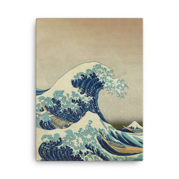 The Great Wave Hokusai - Leinwand Katsushika Hokusai vertikal / 30x41 cm artlia
