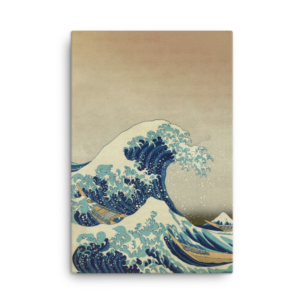 The Great Wave Hokusai - Leinwand Katsushika Hokusai vertikal / 61x91 cm artlia