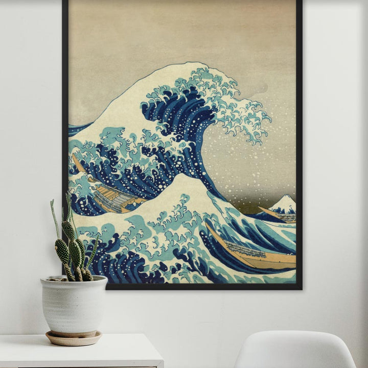 The Great Wave Hokusai - Poster im Rahmen Katsushika Hokusai artlia