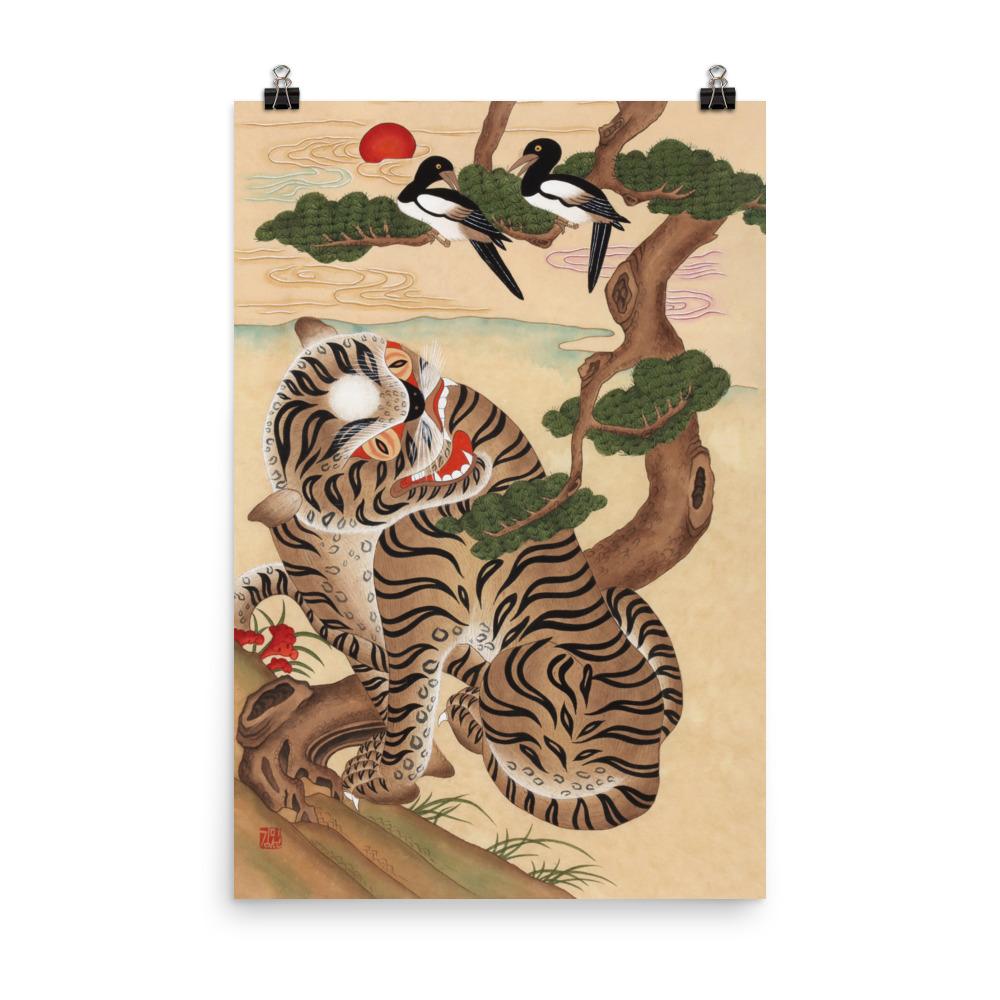 Tiger und Elster - Poster Misun Kim 30x45 cm artlia