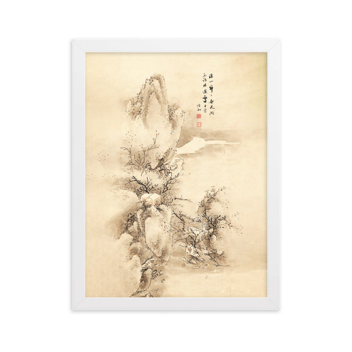 Winter landscape Winterlandschaft Su Cheol Kim - Poster im Rahmen Kuratoren von artlia Weiß / 30×40 cm artlia