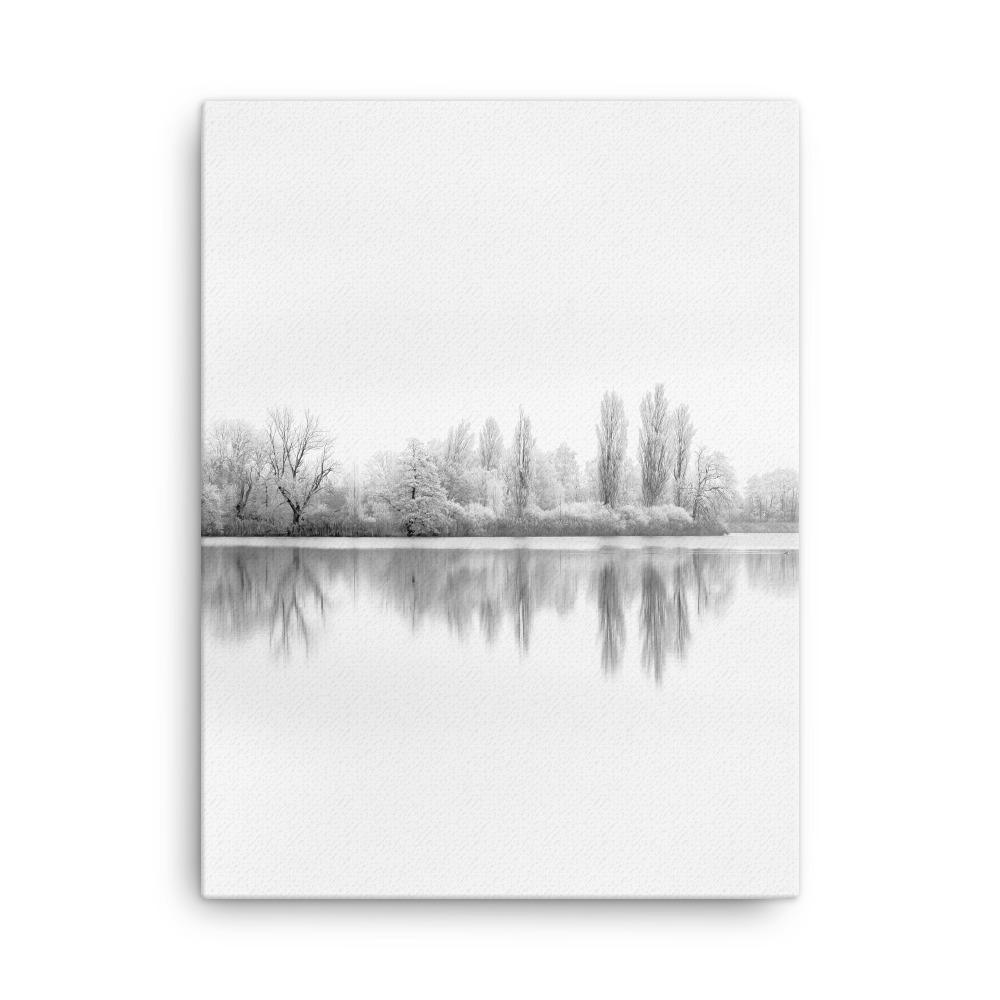 Winterlicher See Winter Lake - Leinwand artlia 18″×24″ artlia