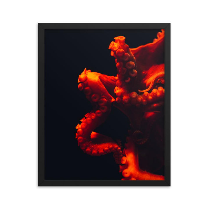 Wütender Oktopus - Poster im Rahmen artlia Schwarz / 16×20 artlia