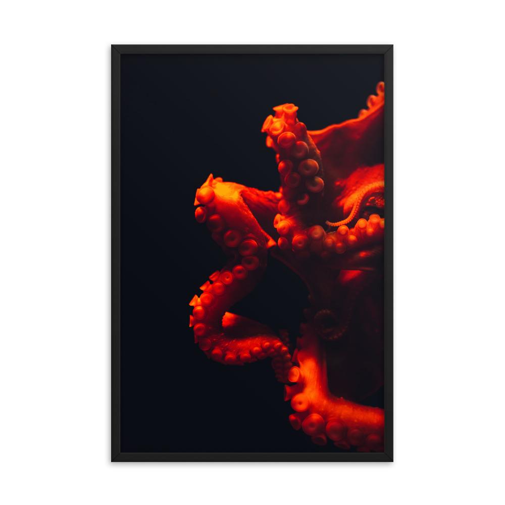 Wütender Oktopus - Poster im Rahmen artlia Schwarz / 24×36 artlia