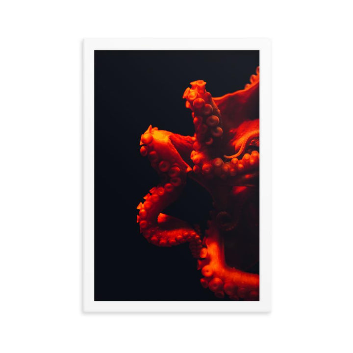 Wütender Oktopus - Poster im Rahmen artlia Weiß / 12×18 artlia