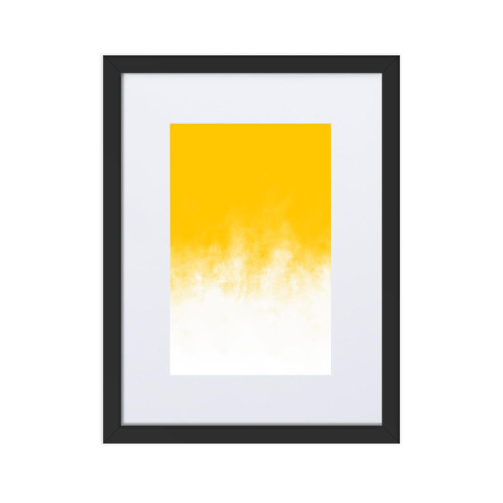 Yellow Gradient - Poster im Rahmen mit Passepartout artlia Schwarz / 30×40 cm artlia