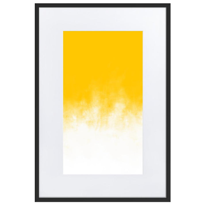 Yellow Gradient - Poster im Rahmen mit Passepartout artlia Schwarz / 61×91 cm artlia